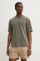 Hollister Co. tricou din bumbac uni verde KI324.5061.331