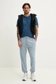 Βαμβακερό μπλουζάκι Hollister Co. KI324.5149.200 σκούρο μπλε SS25