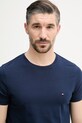 Tommy Hilfiger T-shirt basic męski bawełniany z elastanem granatowy MW0MW10800.