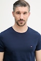 Tommy Hilfiger T-shirt basic męski bawełniany z elastanem granatowy MW0MW10800.