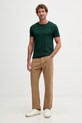 Tommy Hilfiger T-shirt basic męski bawełniany z elastanem MW0MW10800. zielony SS26