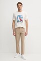 Tommy Hilfiger tricou din bumbac MW0MW38615 bej SS25