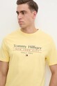 Bavlněné tričko Tommy Hilfiger žlutá MW0MW38621