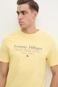 Бавовняна футболка Tommy Hilfiger жовтий MW0MW38621