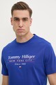 Tommy Hilfiger pamut póló kék MW0MW38621