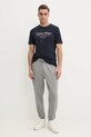 Tommy Hilfiger tricou din bumbac MW0MW38621 bleumarin SS25