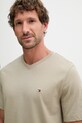 Tommy Hilfiger majica za muškarce od pamuka bež MW0MW39249