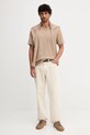 Tommy Hilfiger t-shirt bawełniany MW0MW39249 beżowy AW25