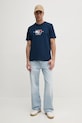 Tommy Hilfiger t-shirt bawełniany MW0MW38628 granatowy SS25
