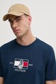 Хлопковая футболка Tommy Hilfiger тёмно-синий MW0MW38628