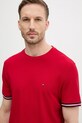 Tommy Hilfiger t-shirt bawełniany czerwony MW0MW38630