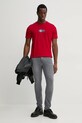 Bavlněné tričko Tommy Hilfiger MW0MW38636 červená SS25