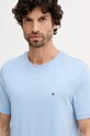Tommy Hilfiger t-shirt bawełniany niebieski MW0MW39995