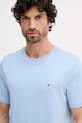 Tommy Hilfiger t-shirt bawełniany niebieski MW0MW39995