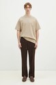 Drôle de Monsieur tricou din bumbac Le T-Shirt Slogan Vignes F.TS226.CO002.BG bej