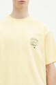 Drôle de Monsieur tricou din bumbac Le T-Shirt Slogan Vignes galben F.TS226.CO002.BAN