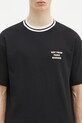 Drôle de Monsieur tricou din bumbac Le T-Shirt Slogan Sport negru F.TS189.CO002.BL