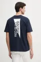 Одежда Хлопковая футболка Red Bull Racing x Pepe Jeans ABSTRACT RELIEF TEE RM500018 тёмно-синий