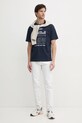 Red Bull Racing x Pepe Jeans tricou din bumbac RACING HISTORY TEE RM500020 bleumarin SS25