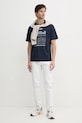 Red Bull Racing x Pepe Jeans t-shirt bawełniany RACING HISTORY TEE RM500020 granatowy SS25