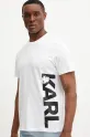 Oblečení Bavlněné tričko Karl Lagerfeld A2M46038 bílá