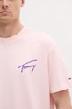 Îmbrăcăminte Tommy Jeans tricou din bumbac DM0DM20768 roz
