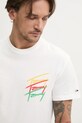 Хлопковая футболка Tommy Jeans белый DM0DM20771