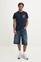 Бавовняна футболка Tommy Jeans DM0DM20771 темно-синій SS25