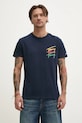 Хлопковая футболка Tommy Jeans тёмно-синий DM0DM20771