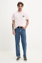 Tommy Jeans t-shirt bawełniany DM0DM20806 różowy SS25