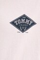 Хлопковая футболка Tommy Jeans DM0DM20806 розовый
