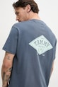 Хлопковая футболка Tommy Jeans DM0DM20806 голубой