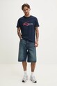 Хлопковая футболка Tommy Jeans DM0DM20817 тёмно-синий SS25