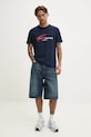 Bavlnené tričko Tommy Jeans DM0DM20817 tmavomodrá SS25