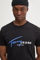 Tommy Jeans t-shirt bawełniany czarny DM0DM20817