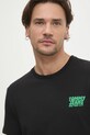 Хлопковая футболка Tommy Jeans чёрный DM0DM21863