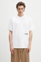 Pamučna majica Barbour Barbour Regence OS Fit Graphic T-Shirt print bijela MTS1402
