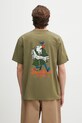 Хлопковая футболка Barbour Barbour Regence OS Fit Graphic T-Shirt печать зелёный MTS1402