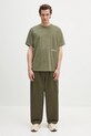 Barbour t-shirt Barbour Calton Linen Blend OS Fit T-Shirt MTS1404 verde