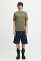 Barbour t-shirt bawełniany Barbour Newstreet Relaxed Fit T-Shirt MTS1398 zielony
