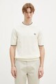 Хлопковая футболка Fred Perry гладкий бежевый K7642.S64