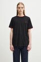 Хлопковая футболка Fred Perry хлопок чёрный M1588.Y42