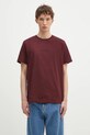 Хлопковая футболка Fred Perry хлопок бордо M4580.K22