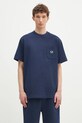 Хлопковая футболка Fred Perry хлопок тёмно-синий M9827.X86