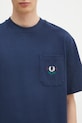 Fred Perry t-shirt bawełniany granatowy M9827.X86