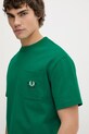 Памучна тениска Fred Perry зелен M9827.X87
