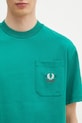 Fred Perry t-shirt bawełniany zielony M9827.X87