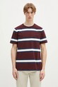 Pamučna majica Fred Perry regular bordo M9852.K22