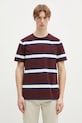 Fred Perry t-shirt bawełniany wzorzyste bordowy M9852.K22