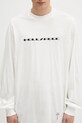 Rick Owens DRKSHDW longsleeve bawełniany Jumbo Ls T biały DU01E3261.RNEP5